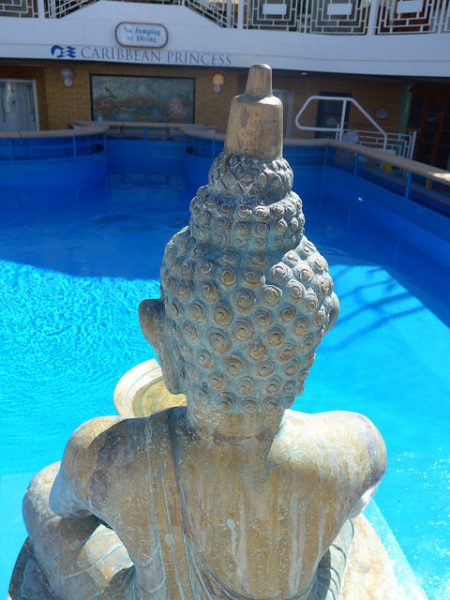 Caribbean Princess Sanctuary pool Buddha