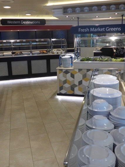 serving stations World Fresh Marketplace buffet Caribbean Princess refurbishment