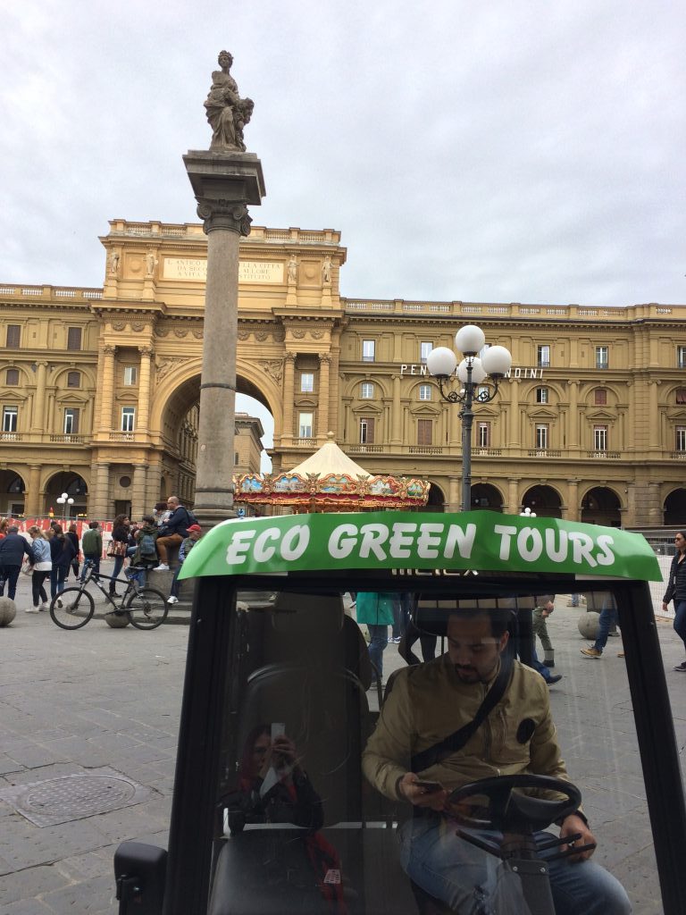 Eco Green Tours cart Piazza della Repubblica