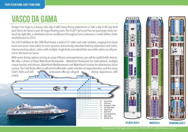 Vegan Travel Baltic cruise Vasco da Gama info