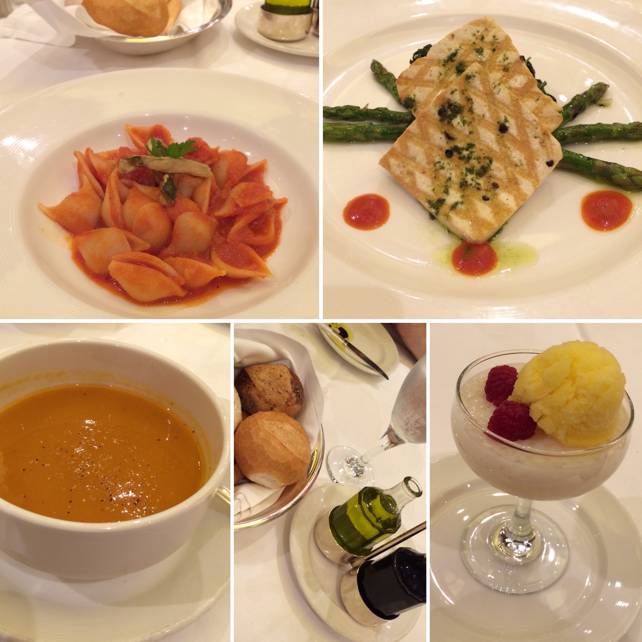 p&o cruise vegan food