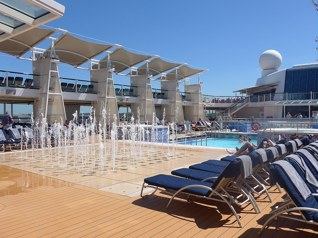 Celebrity Eclipse pool deck water feature