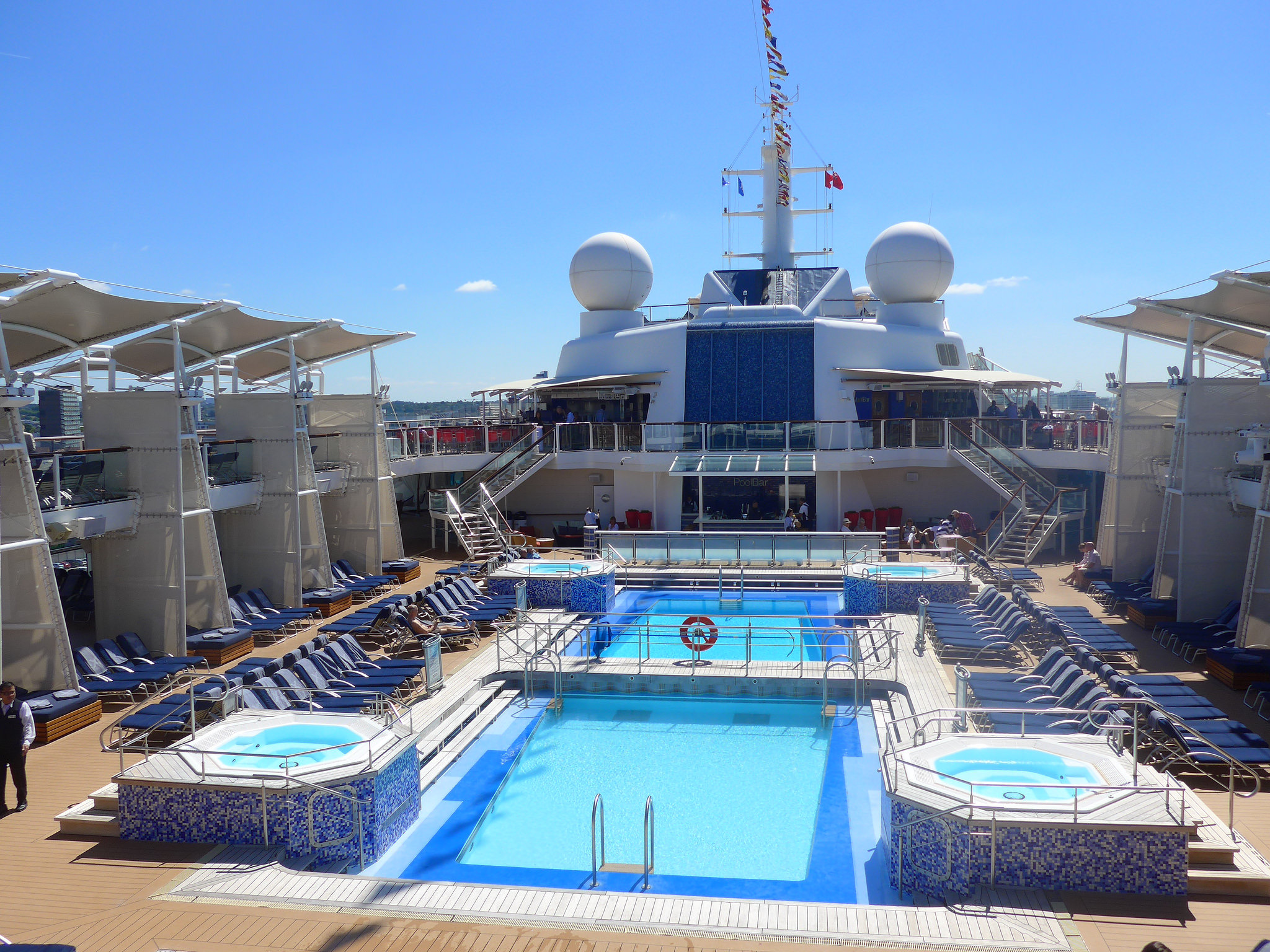 Celebrity Cruises Eclipse pool deck from the above