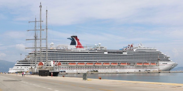 Carnival Radiance Europe in 2020 after Horizon in 2018 pictured in Corfu