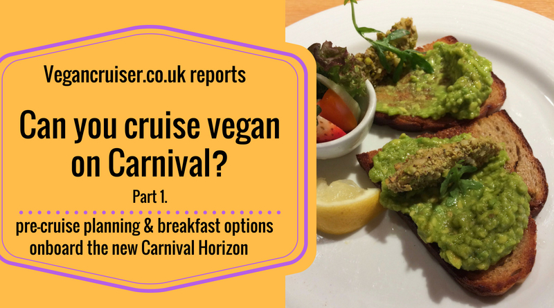 p&o cruise vegan food