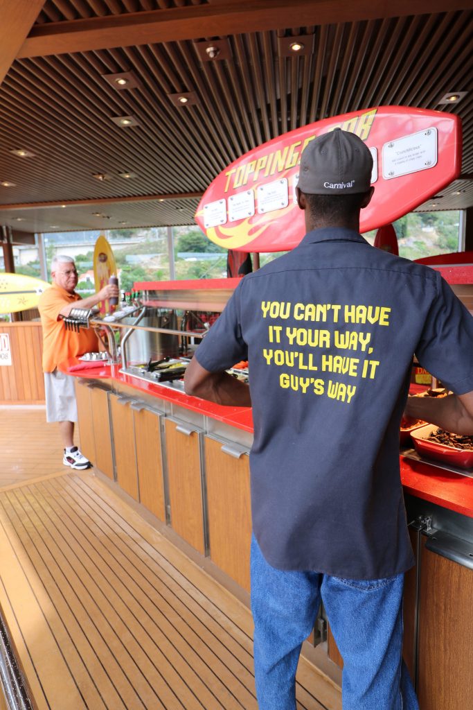 Carnval vegan lunch Guy's Burger