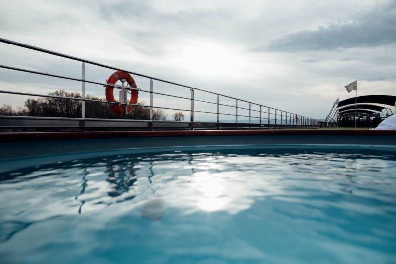 Danube river cruise top deck pool by Tara Gillen Photography