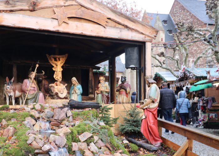Rudesheim christmas market nativity