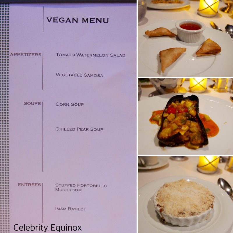 Celebrity cruises vegan menu