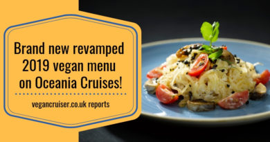 Oceania Cruises vegan menu new update for 2019 featured image for Vegancruiser blog