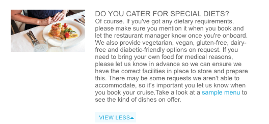 Marella 90s cruise vegan FAQ answer