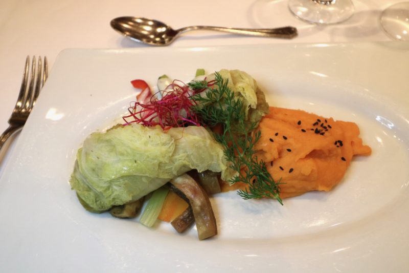 main course filled cabbage leaves vegan river cruise dinner 2