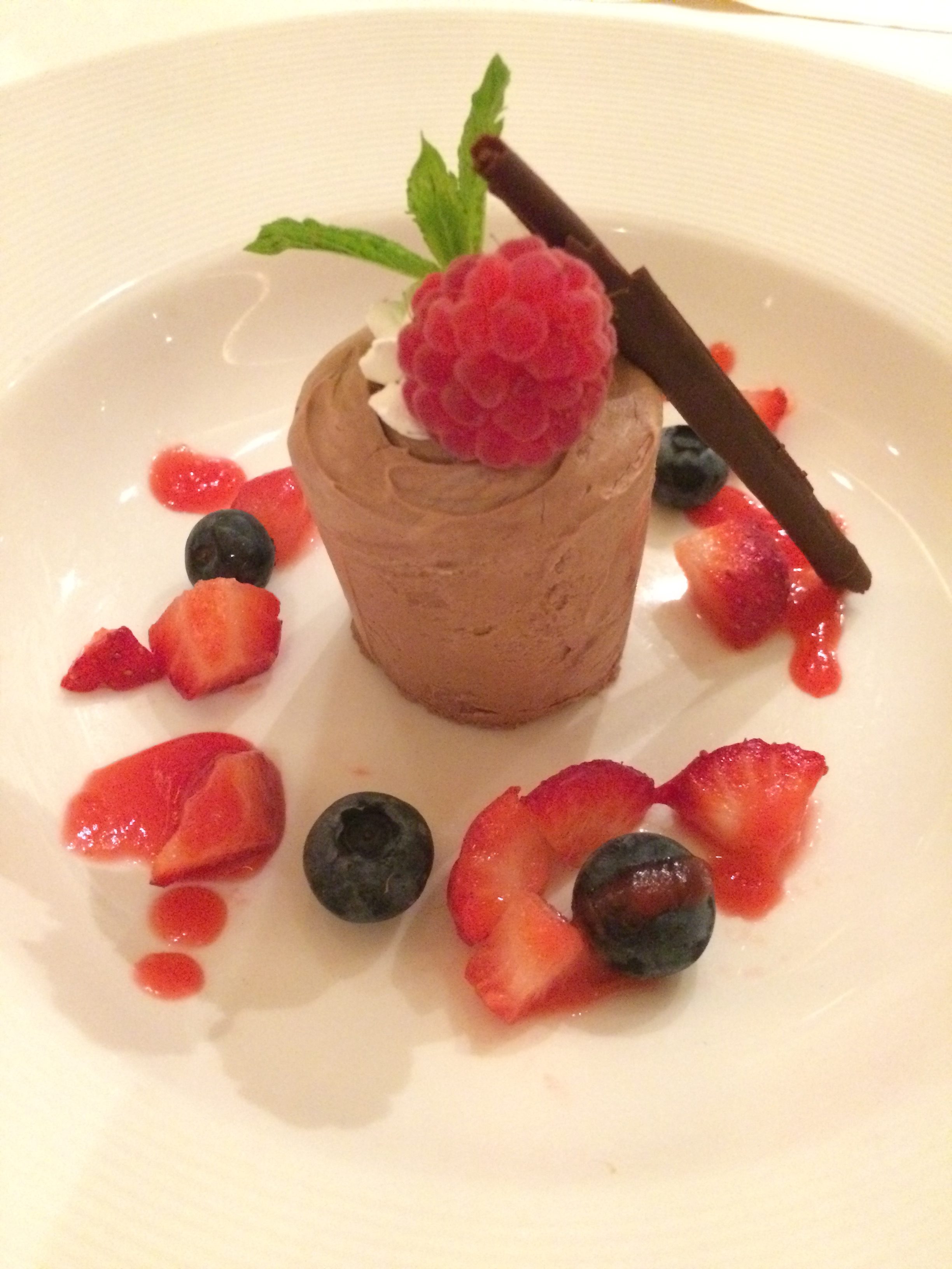 Crown Princess vegan chocolate tofu dessert