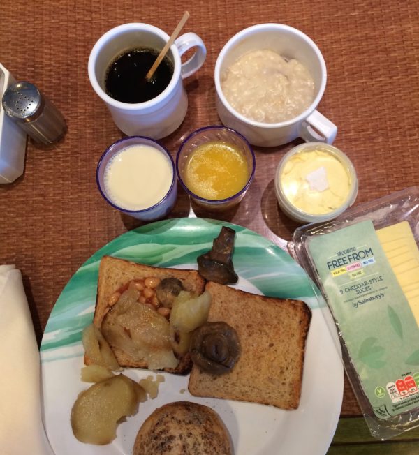 Crown Princess vegan buffet breakfast with own extras