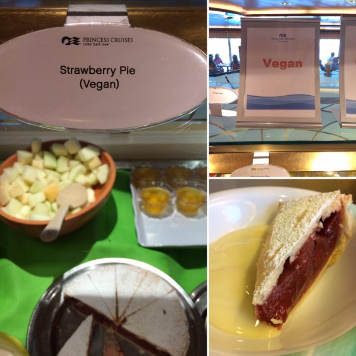 Crown Princess strawberry tart vegan buffet dessert