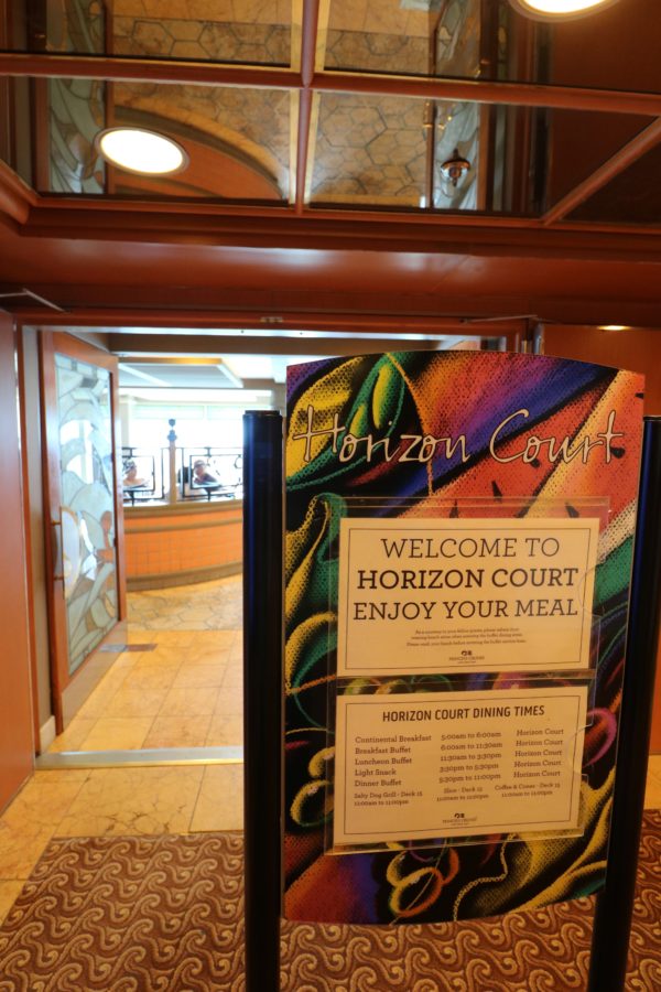 Crown Princess Horizon court sign