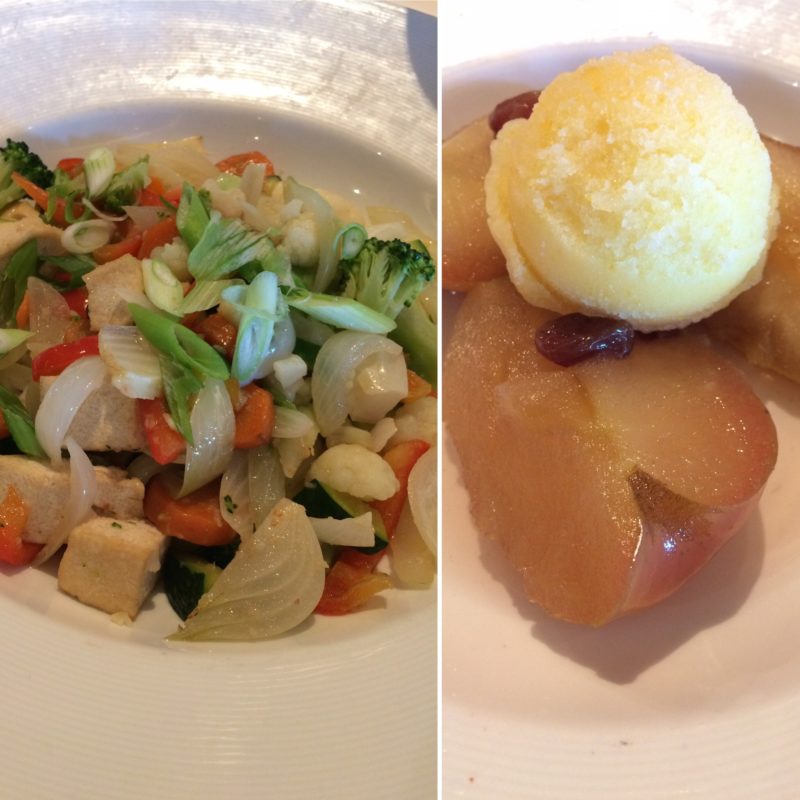 Crown Princess day 4 MDR vegan main & starter