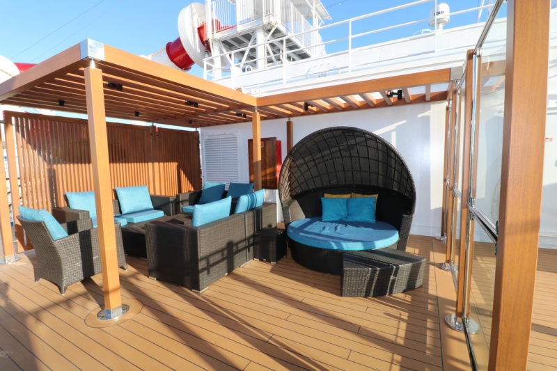 Carnival Panorama serenity deck free adult only sun deck on Horizon