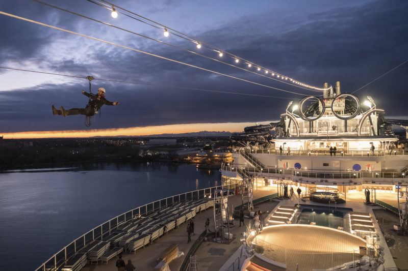 MSC Seaside press image zipline 