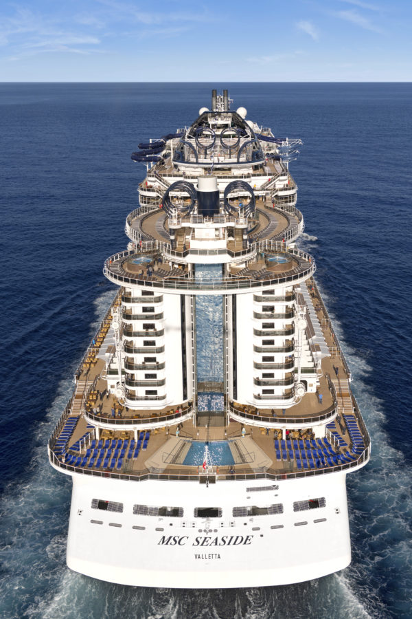 MSC Seaside UK PR team image of the art deco aft