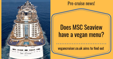 MSC Seaview vegan menu blog post Vegancruiser