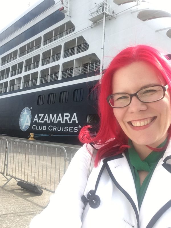 Vegancruiser by Azamara Journey in port 