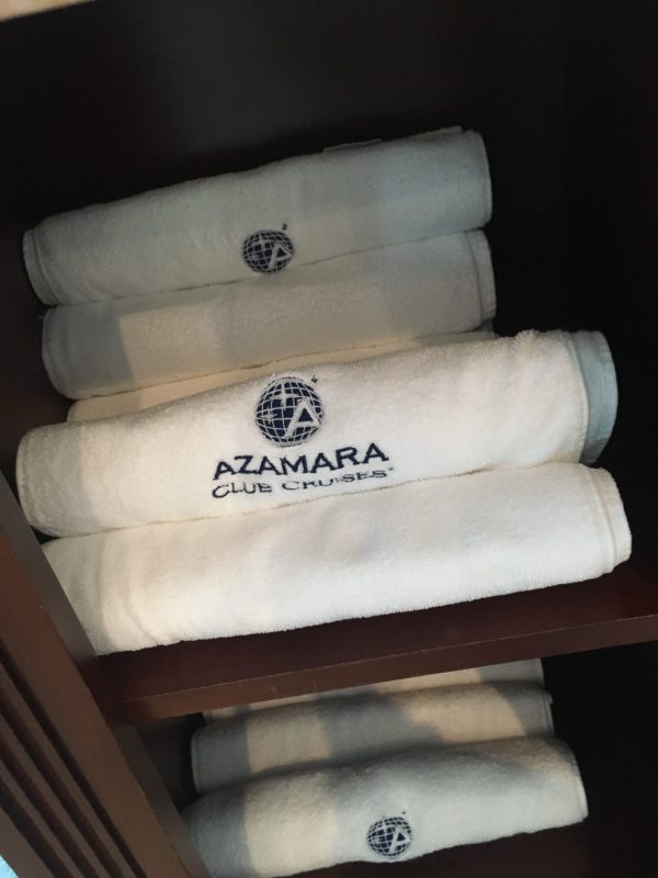 Azamara gym towels with logo