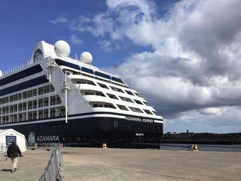 Azamara Journey review tour docked in Newcastle