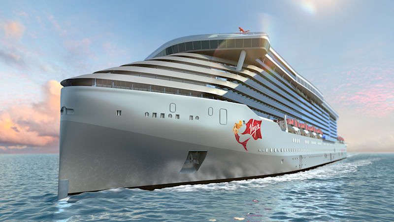 Scarlet Lady Virgin Voyages PR render of hull