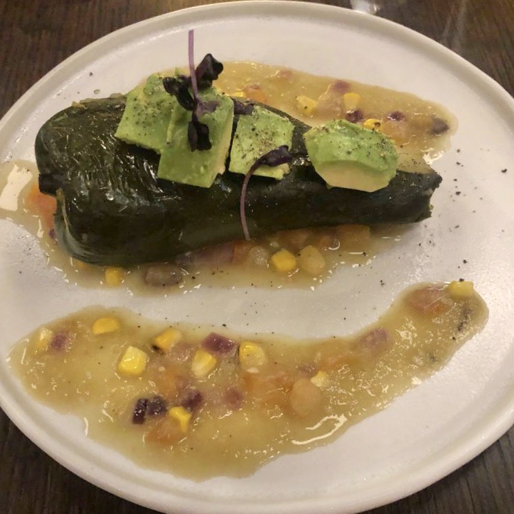 Pink Agave large plates relleno vegano stuffed pepper