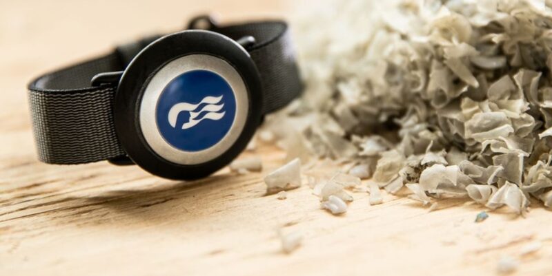 sustainable OceanTide accessories strap and plastic shavings image by Princess Cruises PR