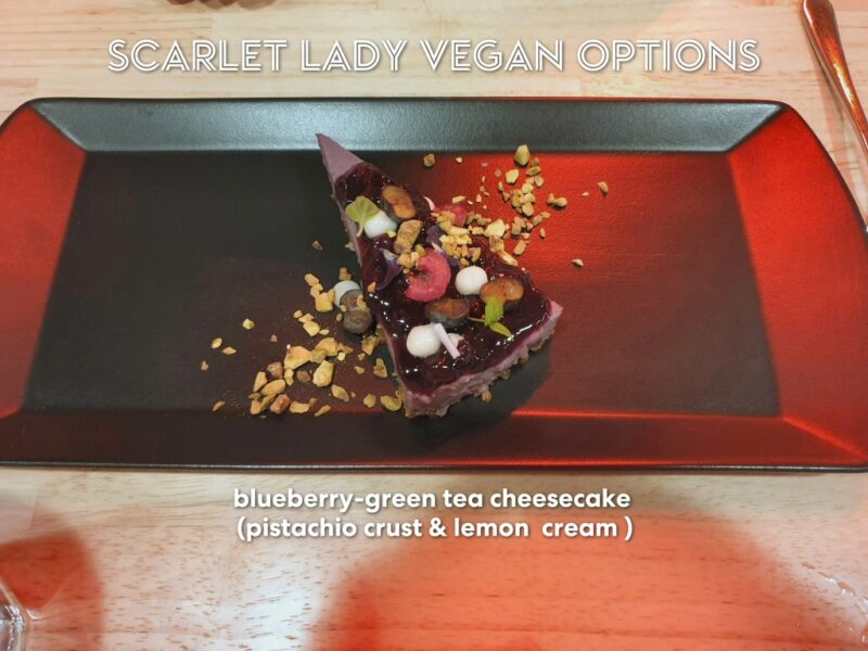 vegan food Virgin Voyages Razzle Dazzle cheesecake