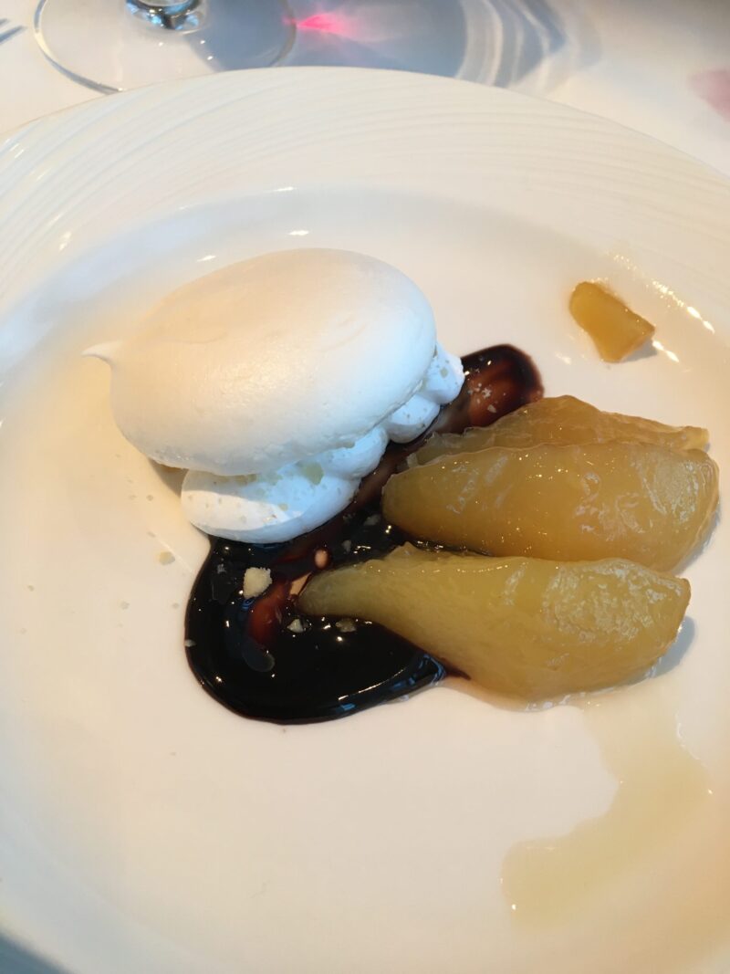 P&O Iona MDR vegan merigue dessert 