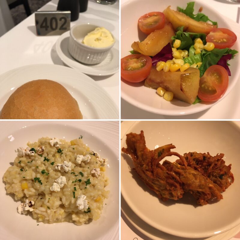 vegan meals on P&O Iona dining room 