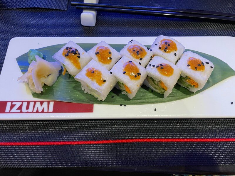 Izumi vegan sushi - photo by Jenni from CruiseMummy blog