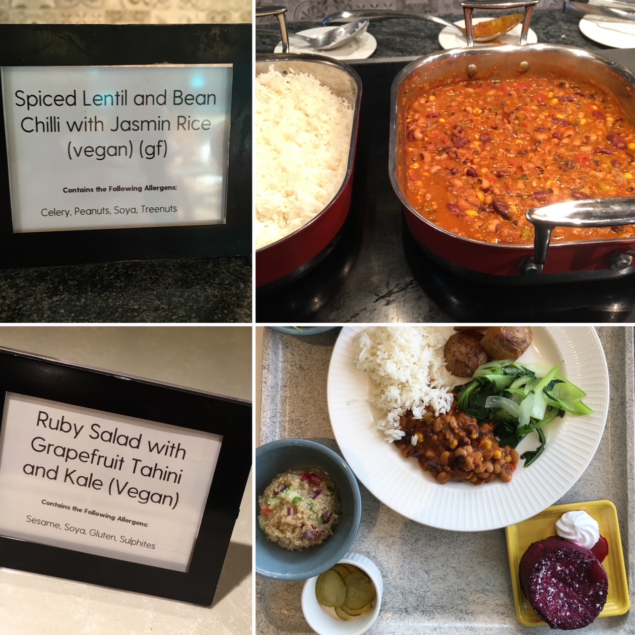 P&O Iona vegan food marketplace buffet lunch